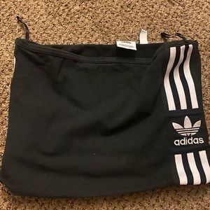 Black and white Adidas tube top